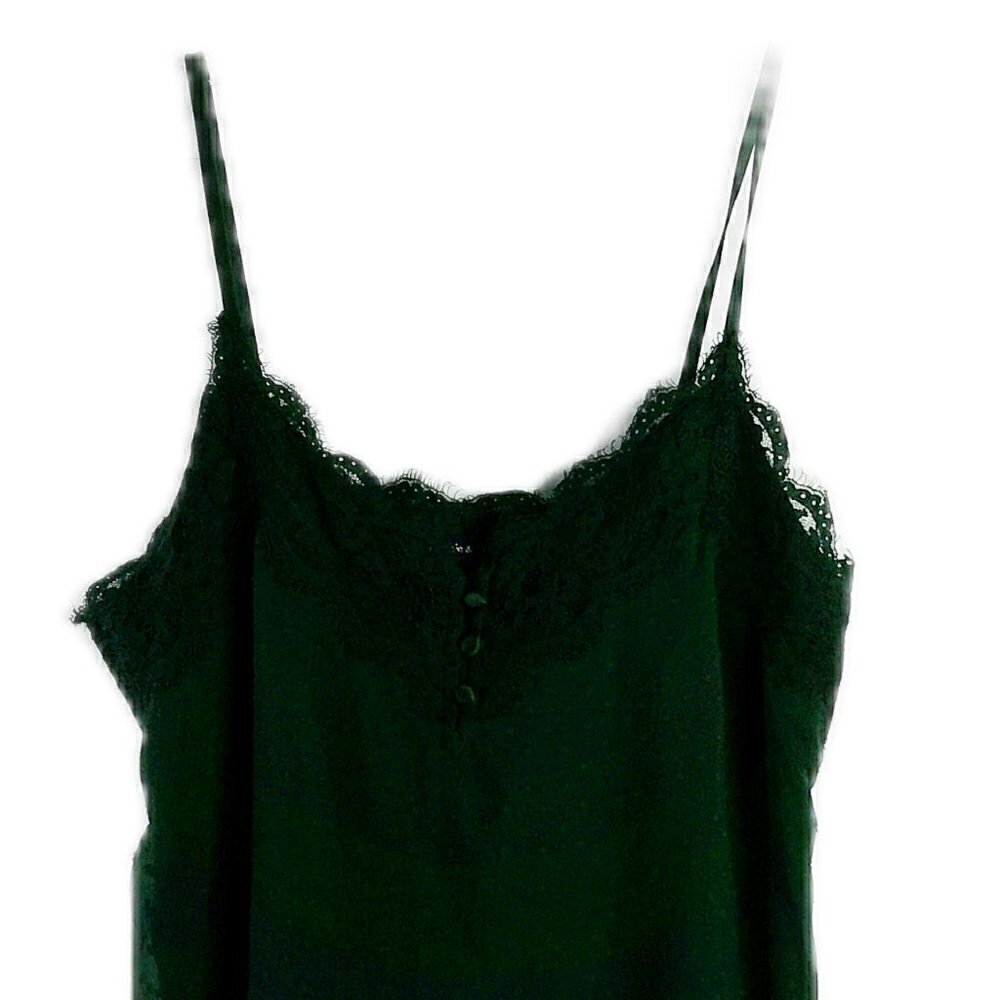 Abercrombie & Fitch - Green Swiss Dot/Lace Camisole - Small - Picture 2 of 5